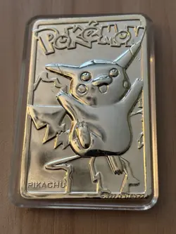 1999 Pokemon 23K Gold Plated Trading Card Only Pikachu Vintage - Image 1