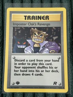Pokemon Team Rocket 1st Edition Imposter Oak's Revenge 76/82 - Image 1