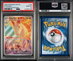 2025 Pokemon DRI EN Rapidash Illustration Rare #189 PSA 10 Gem Mint - Image 3