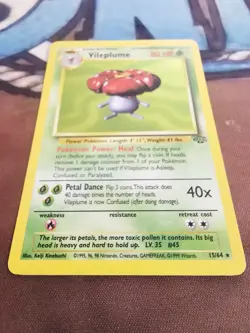 Pokemon TCG Jungle Vileplume Holo Unlimited Rare Card 15/64 NM Condition - Image 2