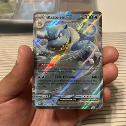 Blastoise ex 009/165 Sv: Scarlet & Violet 151 Holo Pokemon Card TCG Mint - Image 1