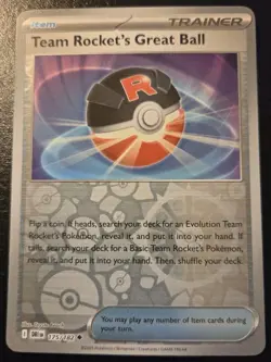 Team Rocket's Great Ball 175/182 Reverse Holo Uncommon Destined Rivals Pokemon - Image 1