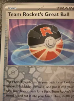 Team Rocket's Great Ball 175/182 Reverse Holo Uncommon Destined Rivals Pokemon - Image 2