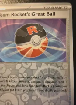 Team Rocket's Great Ball 175/182 Reverse Holo Uncommon Destined Rivals Pokemon - Image 3