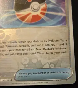 Team Rocket's Great Ball 175/182 Reverse Holo Uncommon Destined Rivals Pokemon - Image 5