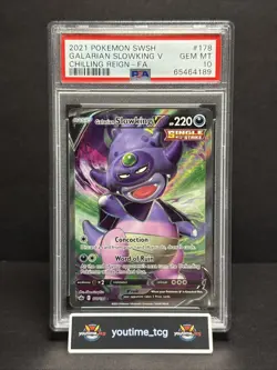 2021 Pokemon Sword & Shield Chilling Reign Fa Galarian Slowking V #178 PSA 10 - Image 1