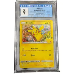 Pokemon 2021 Pikachu McDonald's Collection 25/25 Confetti Holo CGC 9 Mint (0003) - Image 1