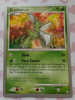 Pokemon TCG Scyther 46/100 2008 World Championships Tristan Robinson LP - Image 1