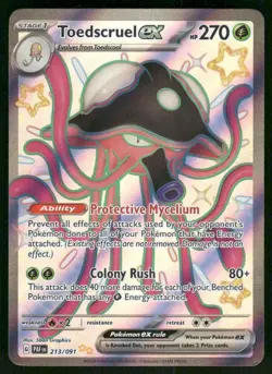 Toedscruel ex - 213/091 Shiny Ultra Rare Holo NM Pokemon SV: Paldean Fates - Image 1
