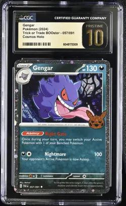2024 POKEMON TRICK OR TRADE #057 GENGAR CGC 10 PRISTINE - Image 1