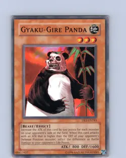 Yu-Gi-Oh TCG Gyaku-Gire Panda DR1-EN183 Unlimited Regular Common Card MP-LP - Image 1
