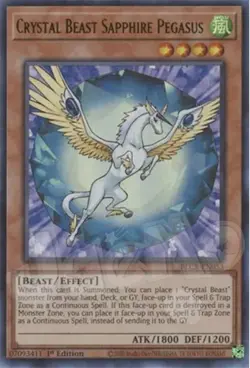 Yugioh Crystal Beast Cards Set Sapphire Pegasus Tiger 1st Ultra Rare - Free Holo - Image 2