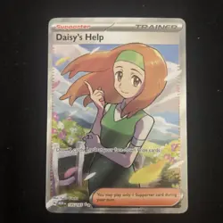 Pokemon TCG Daisy's Help Scarlet & Violet Full Art Holo Ultra Rare Card 195/165 - Image 1