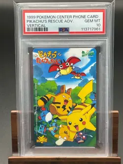 Psa10 Telephone Card Pokemon Pikachu Tankentai Phone Quo Book Etc. Available - Image 1