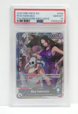 Psa10 One Piece Card Game Boa Hancock Op07-038 L 2 Magazine Trading Wu4140 - Image 1