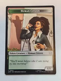 Human Citizen / Treasure MTG Spider-man Token #4 / #7 - Ships Same Day - Image 2