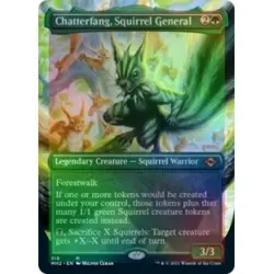 Foil Chatterfang, Squirrel General (borderless) M/NM Magic MTG Modern Horizons 2 - Image 1