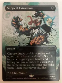 Surgical Extraction #2003 FOIL MTG Secret Lair Spider-Man Venom (Full Color) - Image 1