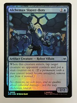 Alchemax Slayer-Bots Marvel's Spider-Man: Eternal-Legal Foil MTG NM - Image 1