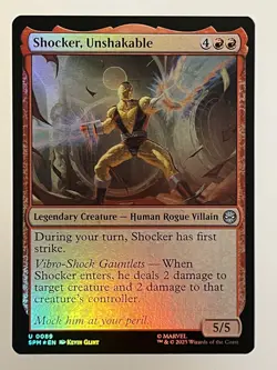 Shocker, Unshakable Marvel's Spider-Man Foil MTG NM - Image 1