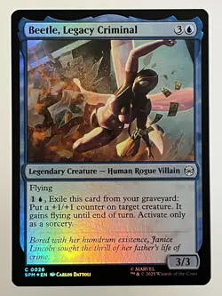 Beetle, Legacy Criminal Marvel's Spider-Man Foil MTG NM - Image 1