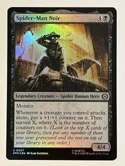 Spider-Man Noir Marvel's Spider-Man Foil MTG NM - Image 1