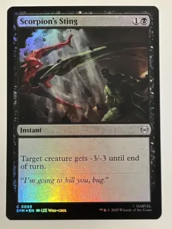 Scorpion's Sting Marvel's Spider-Man Foil MTG NM - Image 1