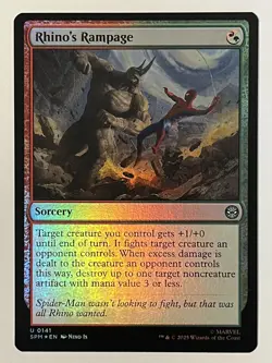 Rhino's Rampage Marvel's Spider-Man Foil MTG NM - Image 1