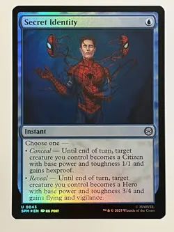 Secret Identity Marvel's Spider-Man Foil MTG NM - Image 1