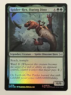Spider-Rex, Daring Dino Marvel's Spider-Man Foil MTG NM - Image 1