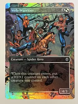 Web-Warriors (Borderless) Marvel's Spider-Man Foil MTG NM - Image 1