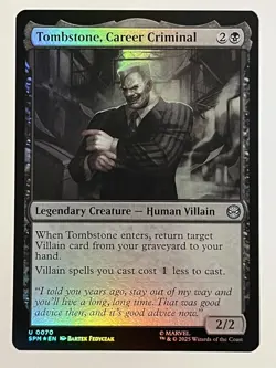 Tombstone, Career Criminal Marvel's Spider-Man Foil MTG NM - Image 1