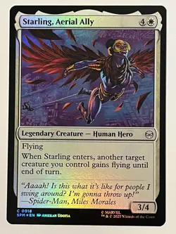 Starling, Aerial Ally Marvel's Spider-Man Foil MTG NM - Image 1