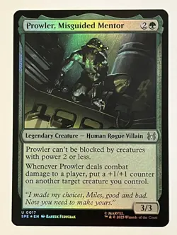 Prowler, Misguided Mentor Marvel's Spider-Man: Eternal-Legal Foil MTG NM - Image 1