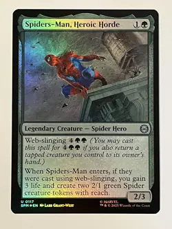 Spiders-Man, Heroic Horde Marvel's Spider-Man Foil MTG NM - Image 1
