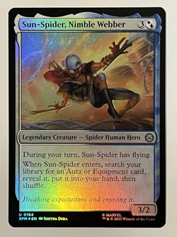 Sun-Spider, Nimble Webber Marvel's Spider-Man Foil MTG NM - Image 1