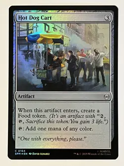 Hot Dog Cart Marvel's Spider-Man Foil MTG NM - Image 1