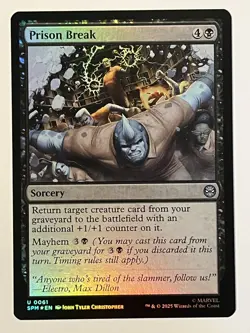 Prison Break Marvel's Spider-Man Foil MTG NM - Image 1