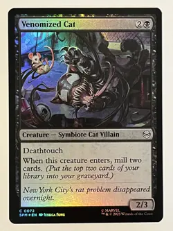 Venomized Cat Marvel's Spider-Man Foil MTG NM - Image 1