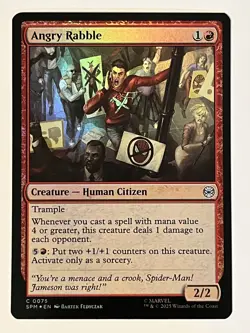 Angry Rabble Marvel's Spider-Man Foil MTG NM - Image 1