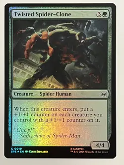 Twisted Spider-Clone Marvel's Spider-Man: Eternal-Legal Foil MTG NM - Image 1