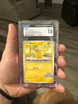 Pikachu Pokemon (2025) black star promos - 214 Illustration contest 2024 winner - Image 1