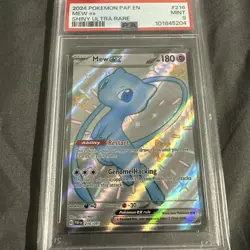 2024 POKEMON PAF EN-PALDEAN FATES SHINY ULTRA RARE #216 MEW EX PSA 9 - Image 1