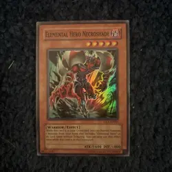 Yugioh Elemental Hero Necroshade GX1-EN001 Unlimited Super Rare Holo - LP - Image 1
