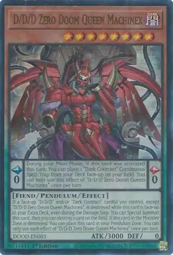 D/D/D Zero Doom Queen Machinex Ultra Rare 1st Edition Yugioh - Image 1