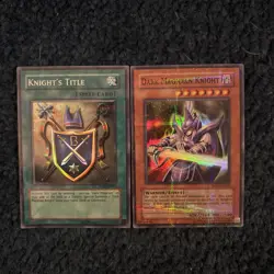 Yugioh - Dark Magician Knight ROD-EN001 & Knight’s Title EN002 Parallel LP SET - Image 1