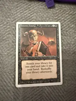 Magic the Gathering Demonic Tutor Revised Edition Regular Card - Image 1