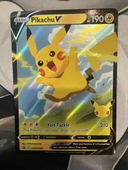 Pikachu V SWSH143 Pokemon Sword & Shield Promo Card Stamped 25th Celebrations NM - Image 1