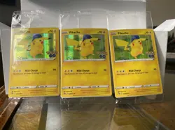3x Pokemon Go Pikachu GameStop Promo Card 028/078 Still In Wrapper MINT 💎 - Image 1