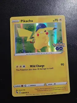 Pikachu - 028/078 - Pokemon Go Sword & Shield Holo Rare Card NM - Image 1